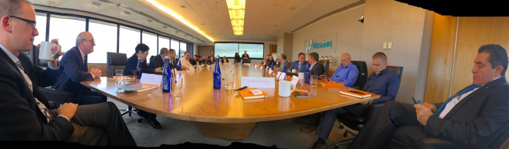 AI Pioneers roundtable at Nasdaq HQ 2018